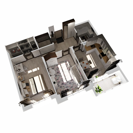 Купить двухкомнатную квартиру в ЖК "Чайковский" в Коврове. Вариант № 10074609, 4, площадь -  квм, цена 6086850 рублей