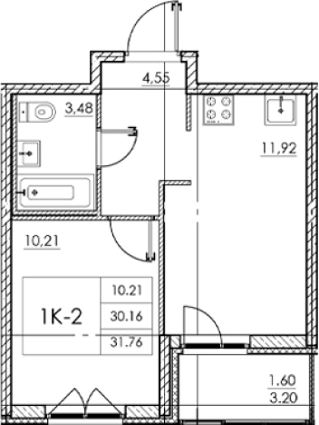 Купить квартиру в ЖК Стороны Света 2 в Ленинградской области. Вариант № 7790636, 0, площадь -  квм, цена 4636960 рублей