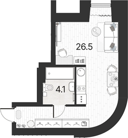 Купить Студию на улице Серебристый бульвар в Санкт-Петербурге. Вариант № 6056747, 0, площадь -  квм, цена 9027000 рублей