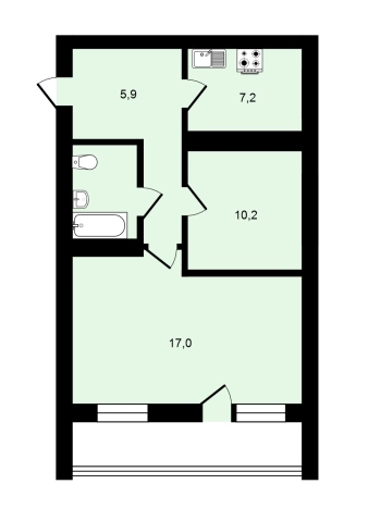 Купить двухкомнатную квартиру в районе Коминтерновский в Воронеже. Вариант № 273577, 15, площадь -  квм, цена 4300000 рублей