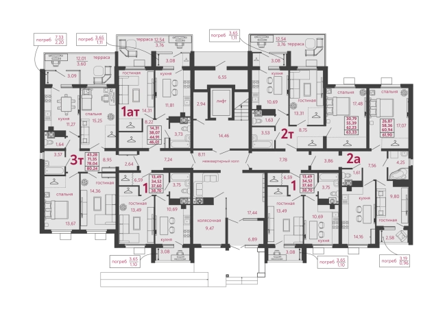 Купить однокомнатную квартиру в ЖК Жилой комплекс "Илмари" в Пензе. Вариант № 120747, 2, площадь - квм, цена 3676500 рублей