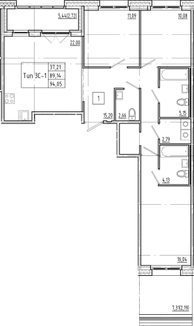 Купить многокомнатную квартиру на улице Кривоносовская в Санкт-Петербурге. Вариант № 6056440, 0, площадь -  квм, цена 40441500 рублей