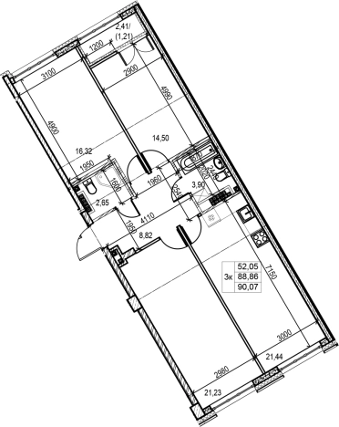 Купить многокомнатную квартиру в ЖК Neva Residence в Санкт-Петербурге. Вариант № 70085, 0, площадь -  квм, цена 48258400 рублей