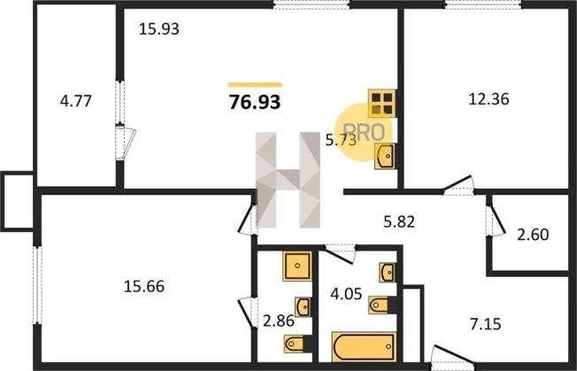 Купить двухкомнатную квартиру на улице Металлургов в Ижевске. Вариант № 76717, 0, площадь -  квм, цена 8799393 рублей