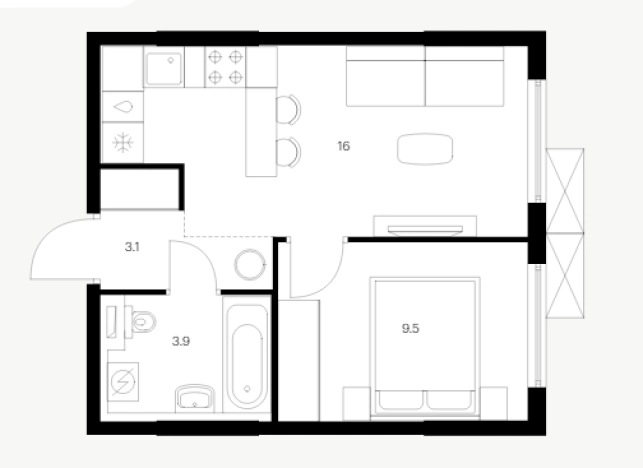 Купить однокомнатную квартиру в ЖК Савин Парк в Нижегородской области. Вариант № 2770442, 0, площадь -  квм, цена 5304000 рублей