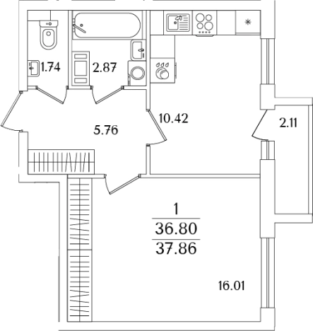 Купить однокомнатную квартиру на улице Тамбасова в Санкт-Петербурге. Вариант № 6713243, 0, площадь -  квм, цена 12329176 рублей