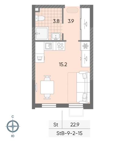 Купить Студию в районе Солнцево в Москве. Вариант № 10061263, 0, площадь -  квм, цена 9122695 рублей