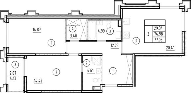 Купить трехкомнатную квартиру в новостройках у метро Горный институт в Санкт-Петербурге. Вариант № 8996546, 0, площадь -  квм, цена 26643890 рублей