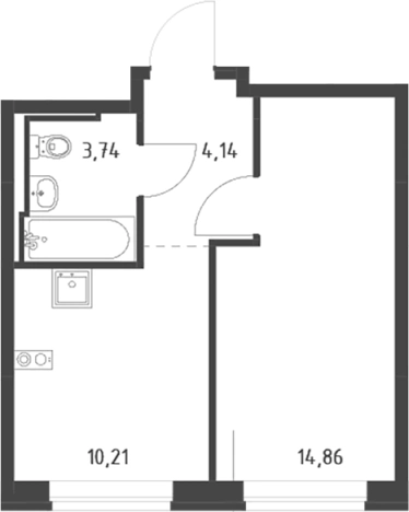 Купить однокомнатную квартиру в ЖК Живи! В Рыбацком в Санкт-Петербурге. Вариант № 9109990, 0, площадь -  квм, цена 6921283 рублей
