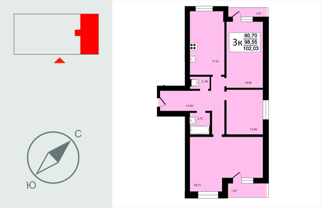 Купить трехкомнатную квартиру в Микрорайоне Лимончики, Ковров в Коврове. Вариант № 3308079, 4, площадь -  квм, цена 11400000 рублей