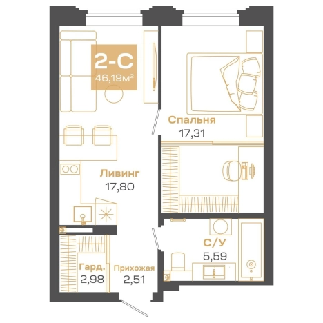 Купить двухкомнатную квартиру в ЖК Пульсар в Новосибирске. Вариант № 9958510, 0, площадь -  квм, цена 11785000 рублей