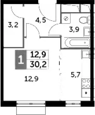 Купить Студию в ЖК Римский в Московской области. Вариант № 82309, 0, площадь - квм, цена 7750045 рублей