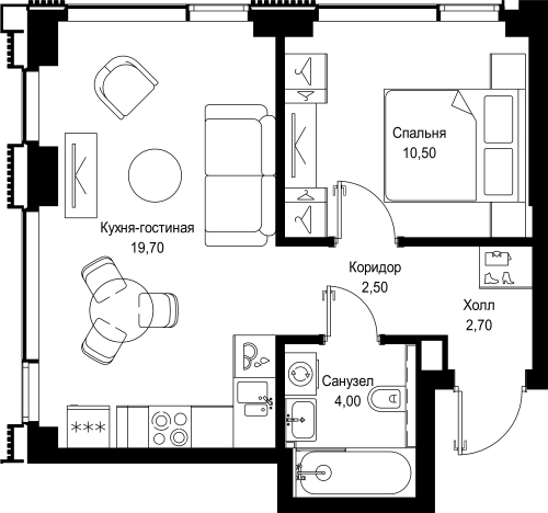 Купить квартиру в ЖК Cityzen в Москве. Вариант № 5461730, 0, площадь - квм, цена 20976560 рублей