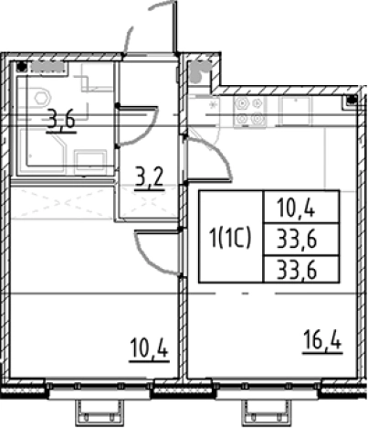 Купить квартиру в новостройках у метро Купчино в Санкт-Петербурге. Вариант № 7597858, 0, площадь -  квм, цена 7759113 рублей