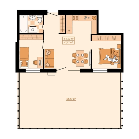 Купить трехкомнатную квартиру в новостройках в Артёме. Вариант № 6056832, 0, площадь -  квм, цена 10826456 рублей
