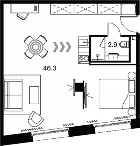 Купить Студию в СВАО в Москве. Вариант № 202439, 0, площадь -  квм, цена 15685255 рублей