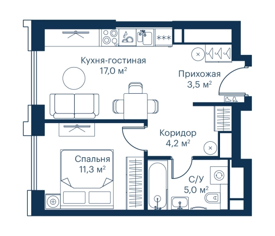 Купить однокомнатную квартиру в новостройках в СЗАО в Москве. Вариант № 79413, 0, площадь -  квм, цена 24052758 рублей