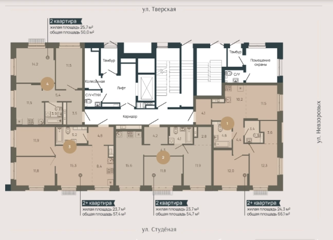 Купить квартиру в ЖК Клубный Дом "Резиденция" в Нижнем Новгороде. Вариант № 97700, 1, площадь -  квм, цена 12823950 рублей