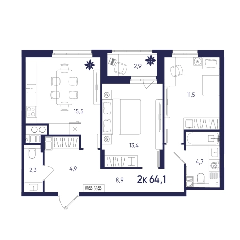 Купить квартиру на улице Аустрина в Пензе. Вариант № 10320425, 0, площадь -  квм, цена 7307400 рублей
