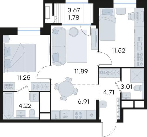 Купить квартиру в ЖК Glorax Черниговская в Нижнем Новгороде. Вариант № 9336585, 0, площадь -  квм, цена 17256755 рублей