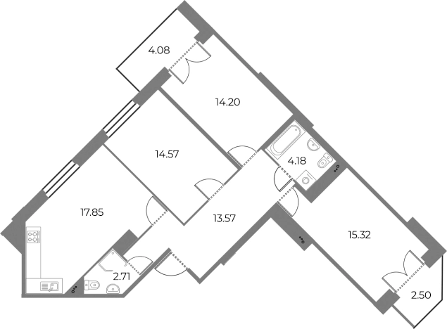 Купить пятикомнатную квартиру в Санкт-Петербурге. Вариант № 78992, 0, площадь -  квм, цена 21200000 рублей