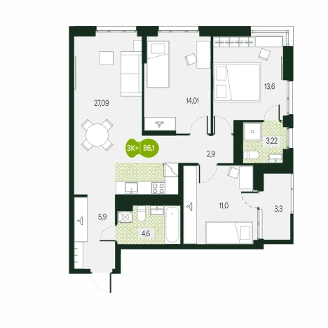 Купить четырехкомнатную квартиру на улице Шилова в Чите. Вариант № 124291, 0, площадь -  квм, цена 13178657 рублей