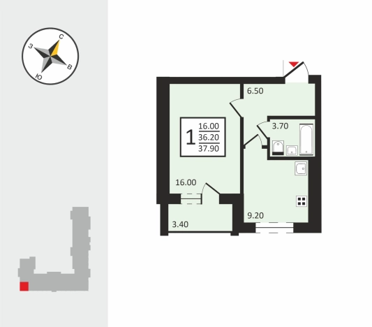 Купить квартиру на улице Новгородская в Владимире. Вариант № 1305910, 5, площадь -  квм, цена 3831600 рублей