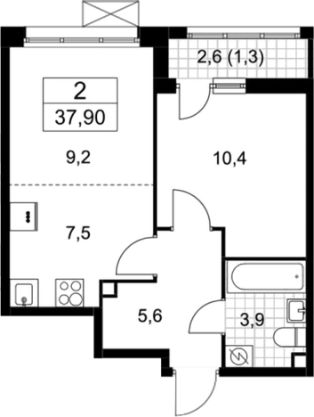Купить квартиру у метро Аэропорт Внуково в Москве. Вариант № 3952020, 0, площадь -  квм, цена 7687485 рублей
