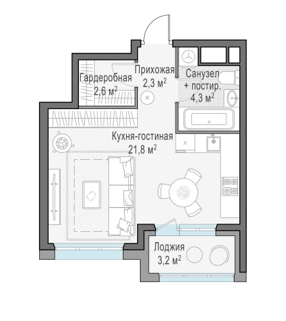 Купить Студию на улице Маковского в Одинцове. Вариант № 116205, 0, площадь -  квм, цена 11440000 рублей