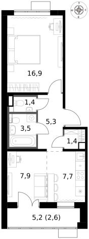 Купить двухкомнатную квартиру в новостройках у метро Саларьево в Москве. Вариант № 9834111, 0, площадь -  квм, цена 20076330 рублей