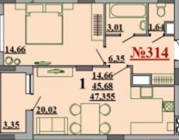 Купить квартиру в новостройках в Рязани. Вариант № 9832225, 0, площадь -  квм, цена 4830210 рублей