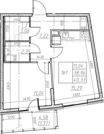 Купить двухкомнатную квартиру на улице Оборонная в Мурине. Вариант № 6852886, 0, площадь -  квм, цена 6136200 рублей