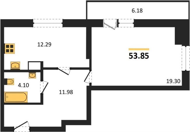 Купить однокомнатную квартиру в новостройках в районе Кировский в Новосибирске. Вариант № 9879524, 0, площадь -  квм, цена 5100000 рублей