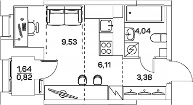 Купить Студию в новостройках у метро Нижегородская в Москве. Вариант № 3578202, 0, площадь -  квм, цена 10286238 рублей