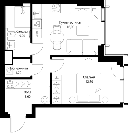 Купить однокомнатную квартиру в новостройках в ЖК VEER в Москве. Вариант № 5846065, 0, площадь -  квм, цена 26139600 рублей