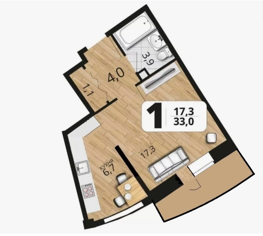 Купить квартиру на улице Офицерская в Владимире. Вариант № 41351, 28, площадь -  квм, цена 7450000 рублей