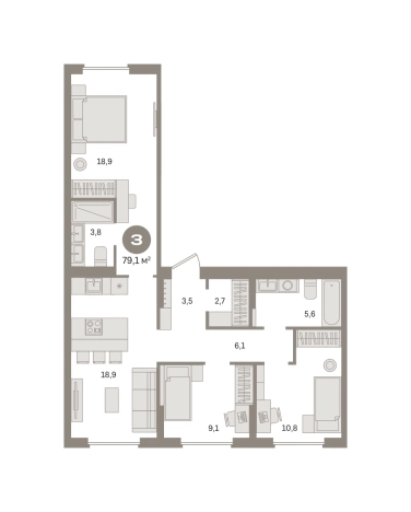 Купить трехкомнатную квартиру у метро Домодедовская в Видном. Вариант № 8529609, 0, площадь -  квм, цена 15200000 рублей