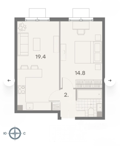 Купить однокомнатную квартиру в новостройках на улице Проектируемый проезд № 6415 в Москве. Вариант № 47837, 4, площадь - квм, цена 15000000 рублей