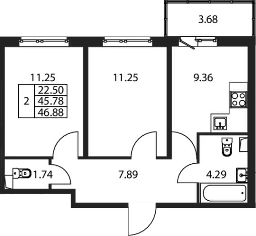 Купить двухкомнатную квартиру в новостройках в ЖК Полис ЛАВрики в Мурине. Вариант № 7267371, 0, площадь -  квм, цена 8523888 рублей