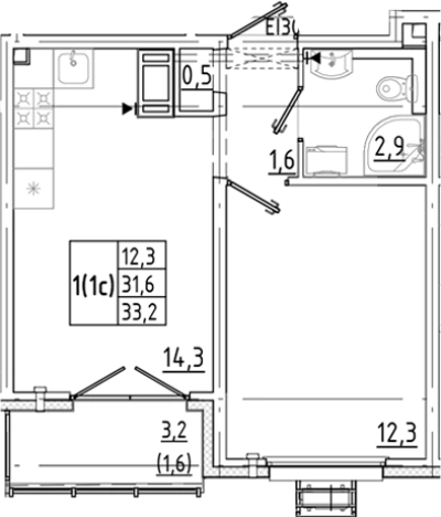 Купить двухкомнатную квартиру у метро Гражданский проспект в Санкт-Петербурге. Вариант № 8086041, 0, площадь -  квм, цена 6117664 рублей