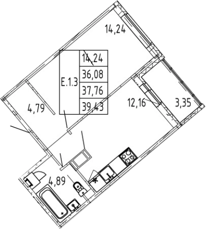 Купить однокомнатную квартиру в новостройках у метро Садовая в Санкт-Петербурге. Вариант № 74446, 0, площадь -  квм, цена 6919888 рублей