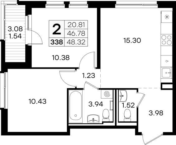 Купить квартиру в ЖК GloraX Новинки в Нижегородской области. Вариант № 137445, 0, площадь -  квм, цена 6689999 рублей