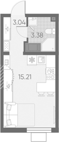 Купить Студию в новостройках в ЖК Морская миля в Санкт-Петербурге. Вариант № 6889829, 0, площадь -  квм, цена 7002258 рублей