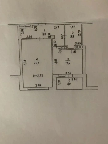 . Вариант № 36027, 0, площадь - 50 квм, цена 7000000 рублей