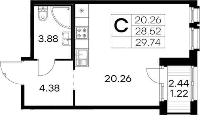 Купить Студию в ЖК GloraХ Парголово в Санкт-Петербурге. Вариант № 4807097, 0, площадь -  квм, цена 6879999 рублей