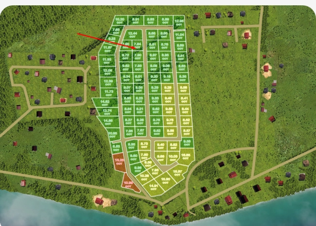 Купить земельный участок в Ленинградской области. Вариант № 6964732, 5, площадь -  квм, цена 2508800 рублей