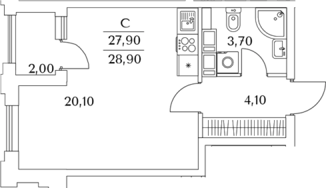Купить Студию в новостройках в ЖК Тайм Сквер в Санкт-Петербурге. Вариант № 8102551, 0, площадь -  квм, цена 7813605 рублей