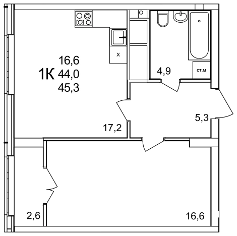 Купить однокомнатную квартиру в ЖК Анкудиновский Парк в Нижегородской области. Вариант № 121192, 0, площадь -  квм, цена 7836900 рублей