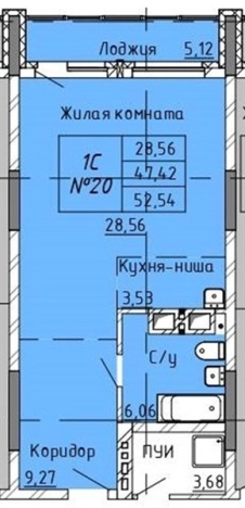 Купить Студию в новостройках в Новосибирской области. Вариант № 83962, 0, площадь -  квм, цена 7500000 рублей
