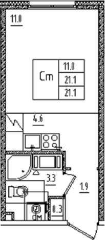 Купить Студию в новостройках в ЖК Дыбенко парк в Санкт-Петербурге. Вариант № 7572664, 0, площадь -  квм, цена 6432968 рублей